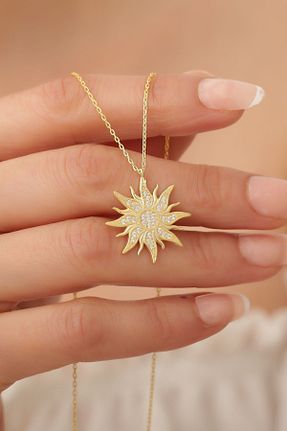 گردنبند جواهر سفید زنانه روکش طلا passion silver - کد 72833125