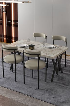 میز ناهار خوری بژ ثابت Cosargroup - کد 790207976