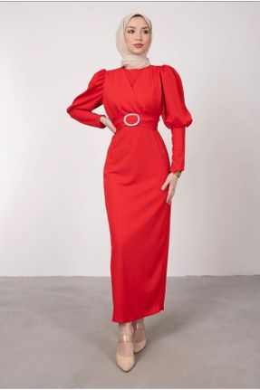 لباس قرمز زنانه قلمی بافتنی کد 685742970