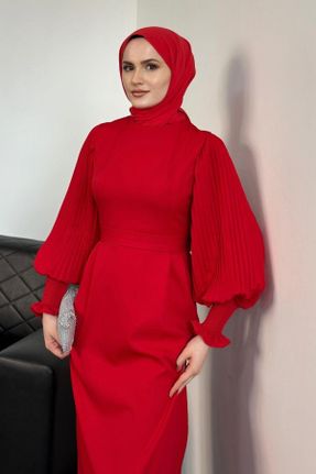 لباس قرمز زنانه قلمی بافتنی کد 824521575