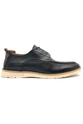 کفش کژوال مشکی مردانه چرم طبیعی پاشنه کوتاه ( 4 - 1 cm ) پاشنه ساده کد 824644032