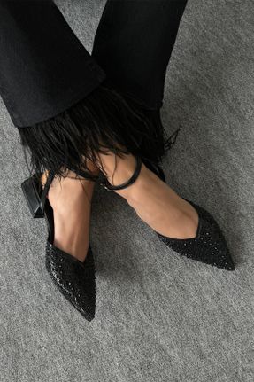 کفش پاشنه بلند کلاسیک مشکی زنانه پاشنه کوتاه ( 4 - 1 cm ) پاشنه ضخیم کد 816219800