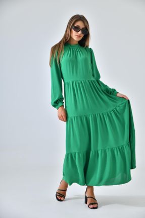لباس سبز زنانه بافتنی پلی استر رگولار آستین-بلند کد 686195713