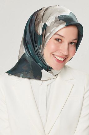 روسری خاکی İpek Tivil Armine - کد 95845299