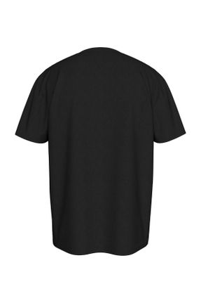 تی شرت مشکی مردانه رگولار یقه گرد تکی کد 784762051