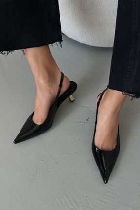 کفش پاشنه بلند کلاسیک مشکی زنانه پاشنه متوسط ( 5 - 9 cm ) پاشنه نازک کد 810110764