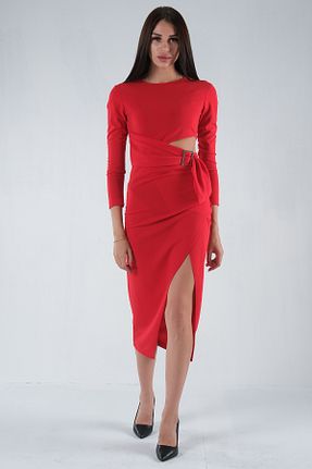 لباس قرمز زنانه بافتنی Feminist - کد 761939387