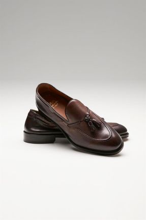 کفش لوفر قهوه ای مردانه پاشنه کوتاه ( 4 - 1 cm ) کد 779487486