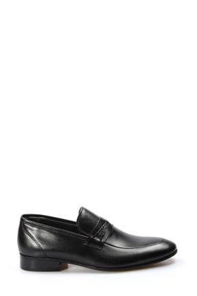 کفش کلاسیک مشکی مردانه چرم طبیعی پاشنه کوتاه ( 4 - 1 cm ) پاشنه ساده کد 36406828
