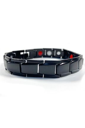 دستبند استیل مشکی زنانه فولاد ( استیل ) کد 350132338