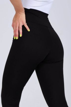 ساق شلواری مشکی زنانه بافتنی رگولار سوپر فاق بلند کد 360559839