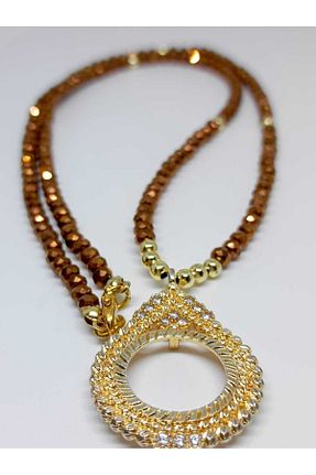 گردنبند جواهر طلائی زنانه روکش طلا kayalaraksesuar - کد 818257538