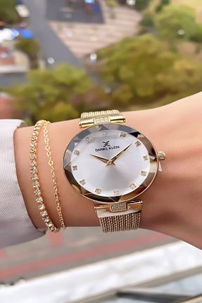 ساعت مچی زرد زنانه 36-40 میلی متر Daniel Klein - کد 780605478