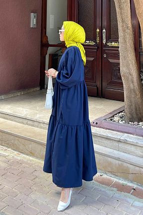 لباس حجاب سرمه ای زنانه Balon lamelif - کد 839397584