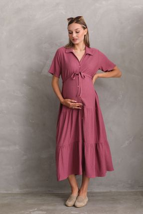 لباس حاملگی صورتی زنانه بافتنی پنبه (نخی) کد 839404967