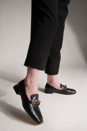 کفش لوفر مشکی زنانه پلی اورتان پاشنه کوتاه ( 4 - 1 cm ) کد 31186376
