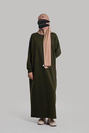 لباس حجاب خاکی زنانه اورسایز Emare - کد 839425428