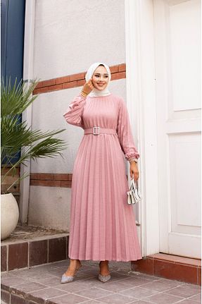 لباس حجاب صورتی زنانه سایز بزرگ Sfg Life Moda - کد 831354961