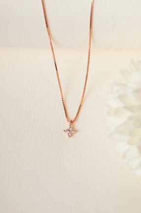 گردنبند نقره صورتی زنانه 925 عیار Elika Silver - کد 839426930