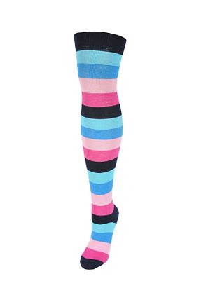 جوراب سرمه ای زنانه پنبه ای Design Socks - کد 804485409