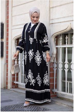 لباس مشکی زنانه اورسایز بافتنی کد 820054679