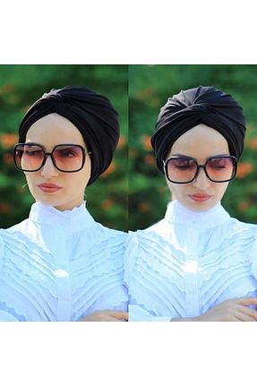 کلاه شنای حجاب مشکی زنانه Sahra Şal Dünyası - کد 839484847