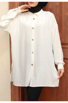 پیراهن حجاب سفید زنانه سایز بزرگ CNG MODA - کد 839492203