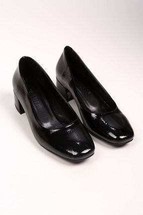 کفش مجلسی مشکی زنانه چرم لاکی SOLMAZ - کد 817811737
