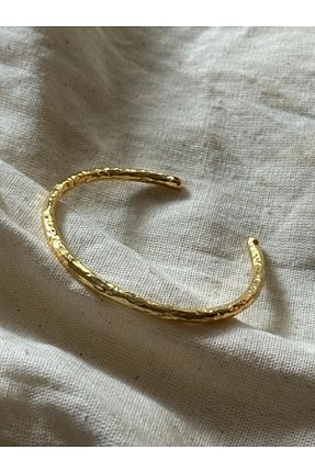 دستبند جواهر طلائی زنانه برنجی TOMERV ATELIER - کد 839511516