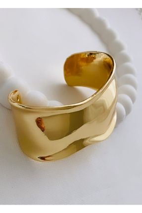 دستبند جواهر طلائی زنانه برنز کد 807817852