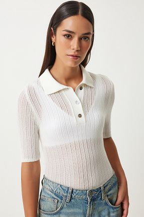 بلوز نباتی زنانه ساده Happiness İstanbul - کد 839451479