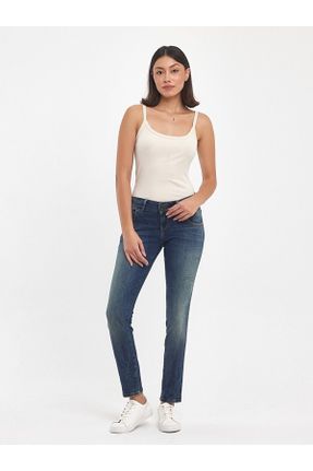 شلوار جین آبی زنانه پاچه تنگ جین استاندارد کد 780603150