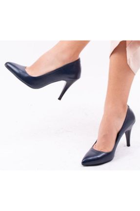 کفش کلاسیک سرمه ای زنانه پاشنه کوتاه ( 4 - 1 cm ) پاشنه ساده کد 803158055