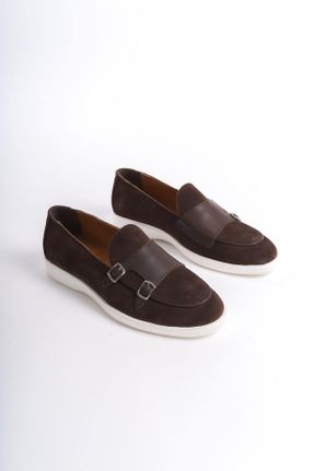 کفش لوفر قهوه ای مردانه پاشنه کوتاه ( 4 - 1 cm ) کد 835491293
