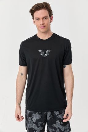 تی شرت مشکی مردانه پلی استر رگولار کد 810959355