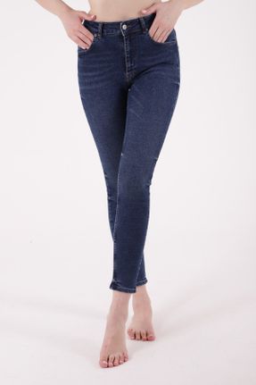 شلوار جین آبی زنانه پاچه تنگ فاق بلند جین بلند کد 793653950