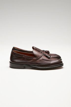 کفش لوفر قهوه ای مردانه پاشنه کوتاه ( 4 - 1 cm ) کد 779487486