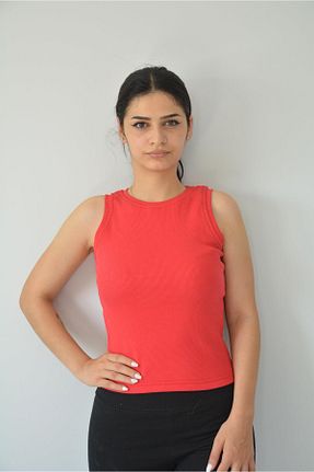 تیشرت قرمز زنانه Fitted royyen - کد 839343582
