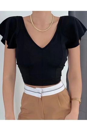 بلوز مشکی زنانه ساده HG - کد 839366674
