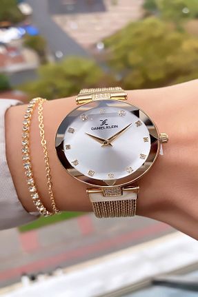 ساعت مچی زرد زنانه 36-40 میلی متر Daniel Klein - کد 780605478