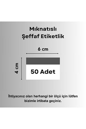 اتیکت Şeffaf Etiket - کد 815499230