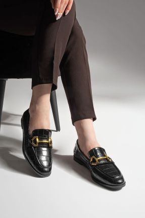 کفش لوفر مشکی زنانه پلی اورتان پاشنه کوتاه ( 4 - 1 cm ) کد 822166935