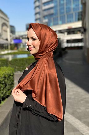 شال نارنجی زنانه پلی استر Aker - کد 839407319