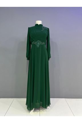لباس مجلسی سبز زنانه شیفون کد 828048665