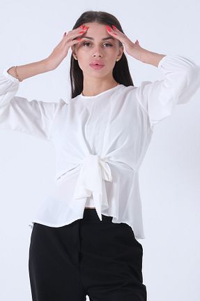 بلوز سفید زنانه ساده belamore - کد 87623675