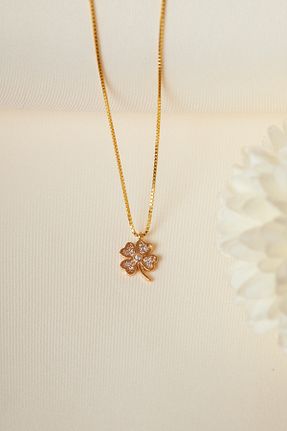 گردنبند نقره طلائی زنانه 925 عیار Elika Silver - کد 839426878