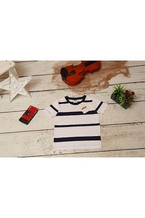 تیشرت سفید بچه گانه یقه دوچرخه Ropi - کد 835419454