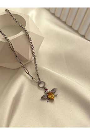 گردنبند استیل ( فولاد ) زنانه استیل ضد زنگ ilk ve tek - کد 839478071