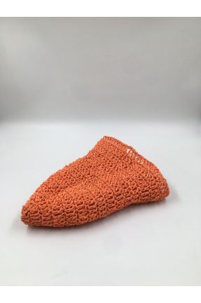 کلاه نارنجی زنانه حصیری کد 831928391