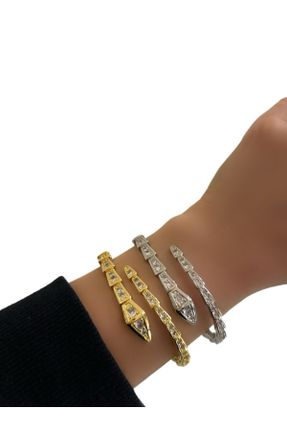 دستبند استیل طلائی زنانه استیل ضد زنگ کد 824898683